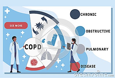 Vector website design template . COPD - Chronic Obstructive Pulmonary Disease. Vector Illustration